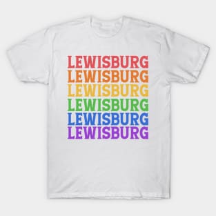 LEWISBURG RAINBOW TYPOGRAPHY T-Shirt